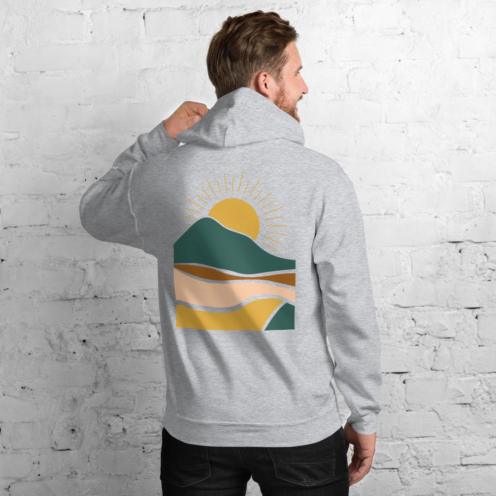 rustic sunrise back | hoodie - f u n k + f i n a