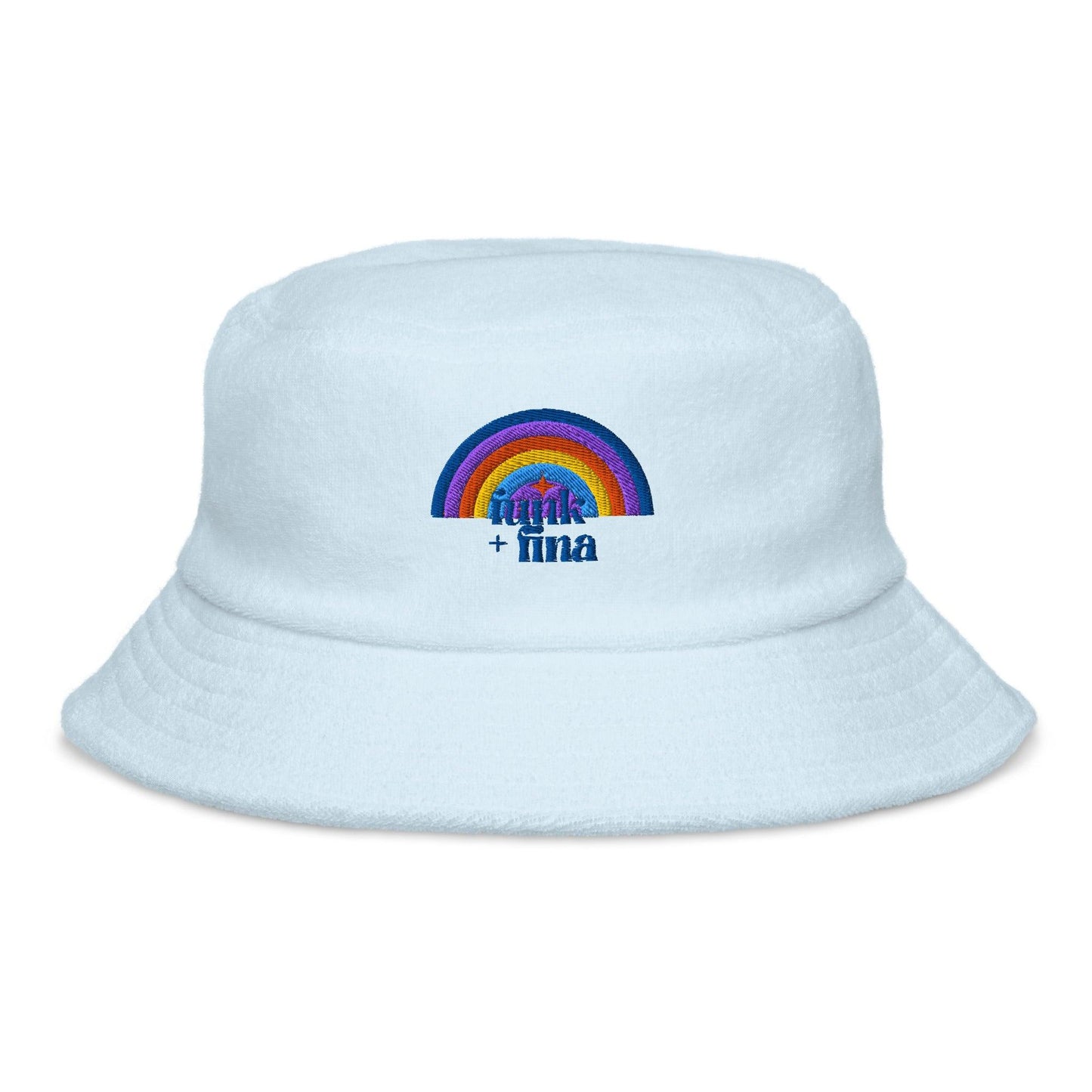 blue circle rainbow | bucket hat - f u n k + f i n a