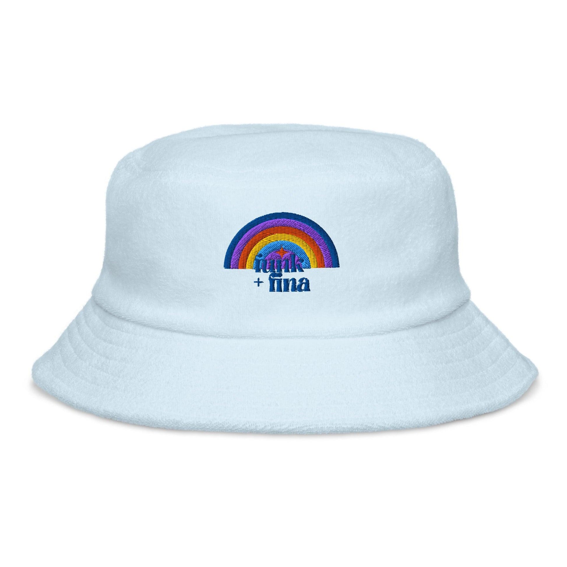 blue circle rainbow | bucket hat - f u n k + f i n a