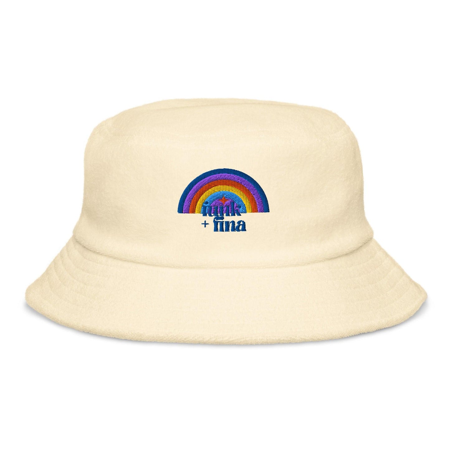 blue circle rainbow | bucket hat - f u n k + f i n a