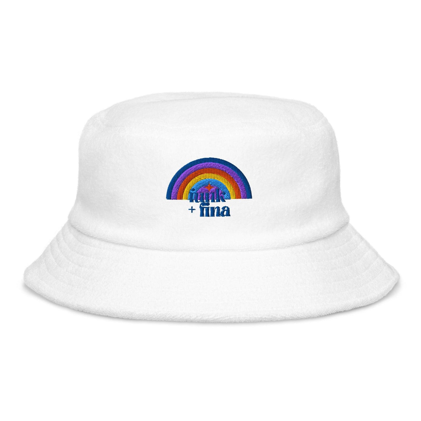blue circle rainbow | bucket hat - f u n k + f i n a