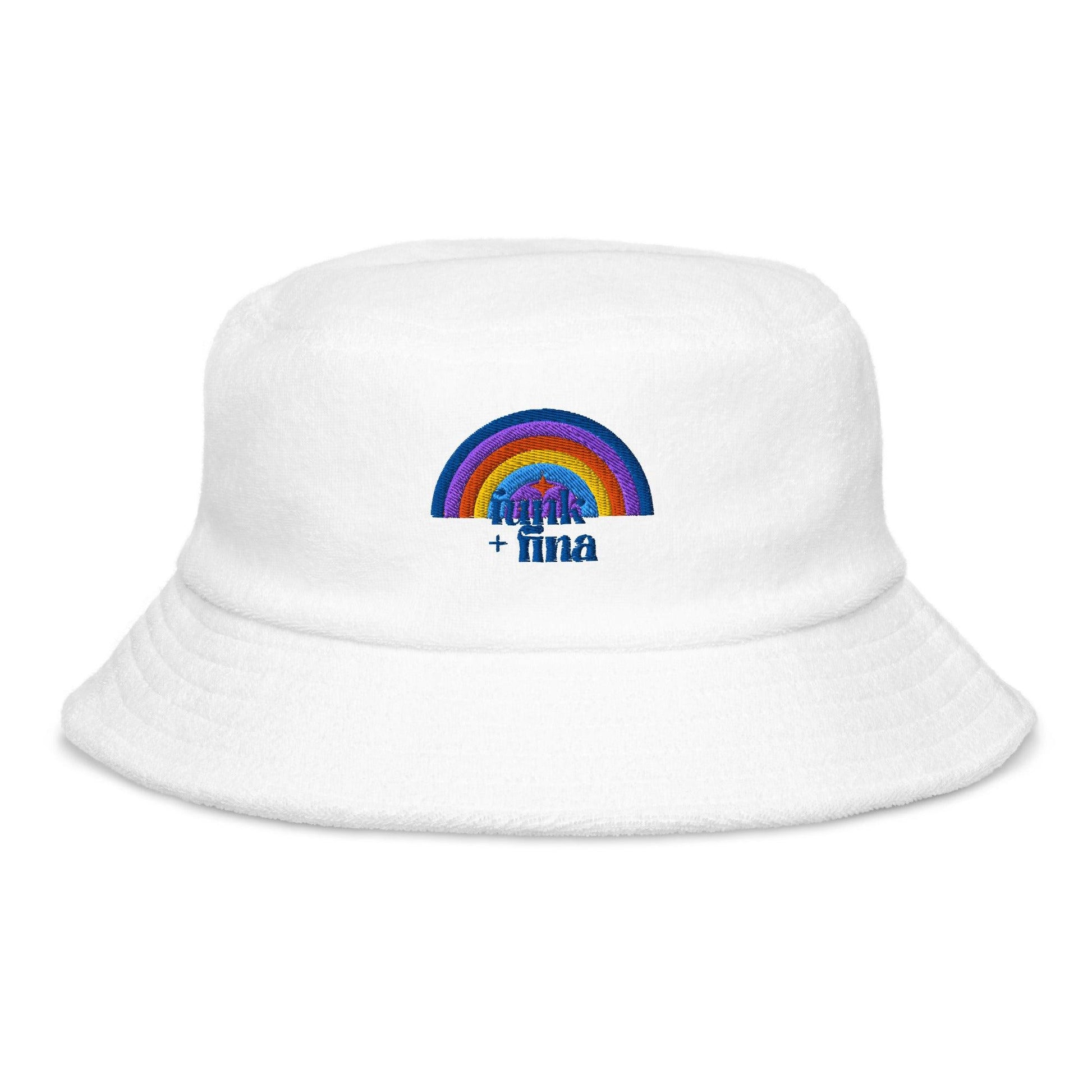 blue circle rainbow | bucket hat - f u n k + f i n a